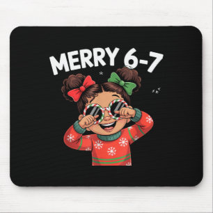 Cute 6 7 Six Seven Meme Christmas Women Men Kids  Mouse Pad