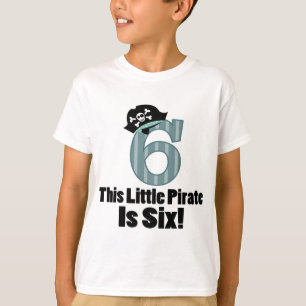 Cute 6th Birthday Pirate T-Shirt