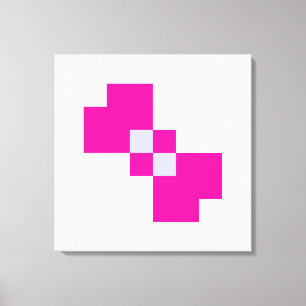 Cute 8 Bit Pixel Bow Canvas Print