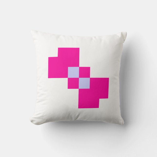 Cute 8 Bit Pixel Bow Cushion (Front)