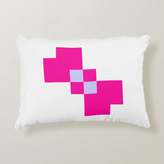 Cute 8 Bit Pixel Bow Decorative Cushion (Front)