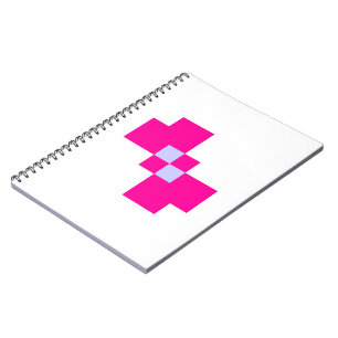 Cute 8 Bit Pixel Bow Spiral Notebook