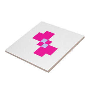 Cute 8 Bit Pixel Bow Tile