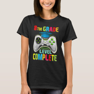 Cute 8th Grade Level Complete Gamer Graduation Vid T-Shirt