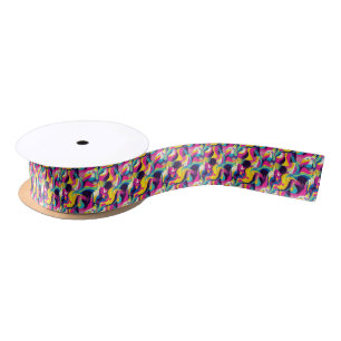 Cute 90s style tiled pattern party satin ribbon