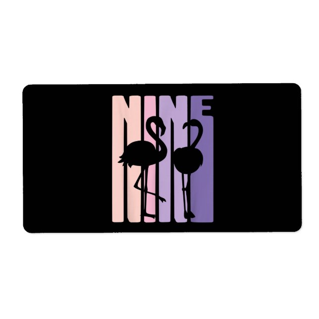 Cute 9th Birthday Gift I Flamingo I 9 Years Old (Front)