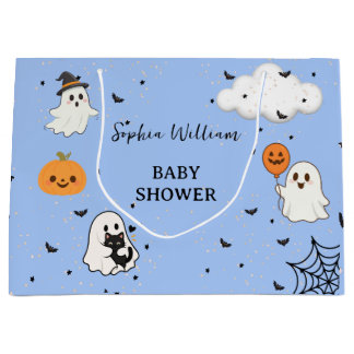 Cute A Little Boo Is Almost Due Baby Shower Large Gift Bag