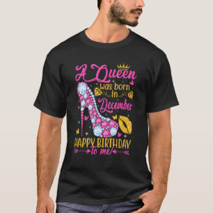 Cute A Queen Was Born In December Women Girls High T-Shirt