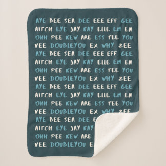 Cute ABC ‘AYE BEE SEA’ Phonetic Baby Blanket