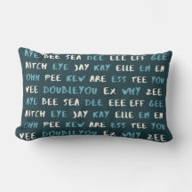 Cute ABC ‘AYE BEE SEA’ Phonetic Lumbar Pillow