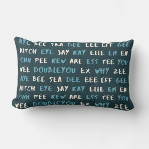 Cute ABC ‘AYE BEE SEA’ Phonetic Lumbar Pillow