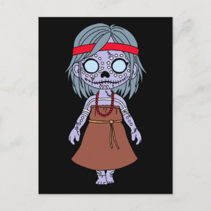 Cute Aboriginal Australian Zombie Postcard