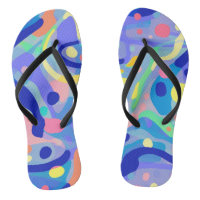 Cute Abstract Blue Pastel Neon Repeating Pattern