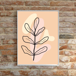 CUTE ABSTRACT BOTANICAL  POSTER