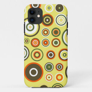 Cute Abstract Circles Pattern Colourful Vintage iPhone 11 Case