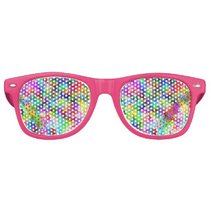 Cute abstract colourful brust texture retro sunglasses