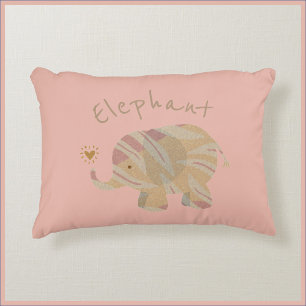 Cute Abstract Elephant Decorative Cushion
