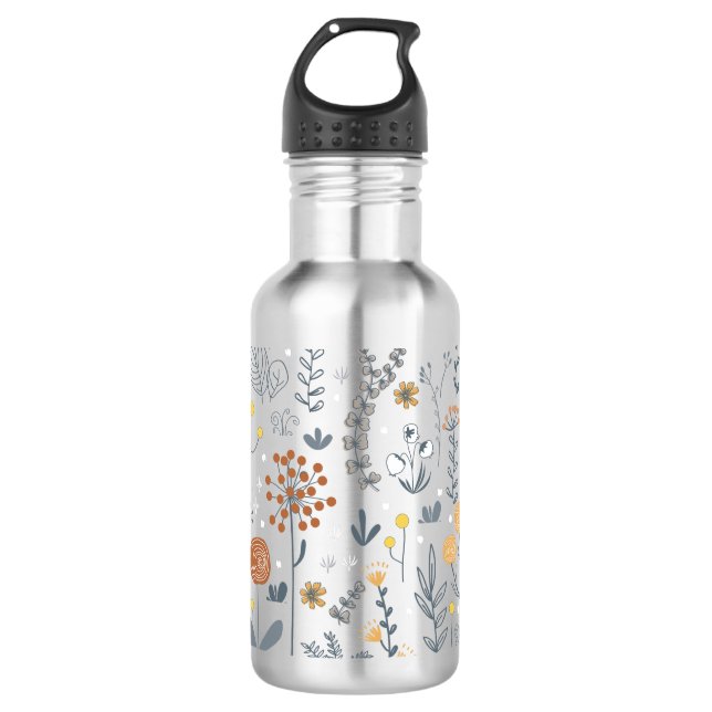 Cute Abstract Floral Seamless Pattern 532 Ml Water Bottle (Front)