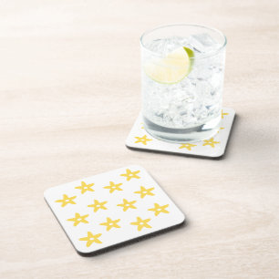 Cute abstract flowers coaster