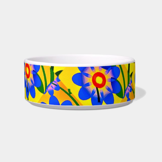 Cute Abstract Flowers Pattern Bowl (Left)