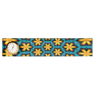 Cute Abstract Flowers Pattern Nameplate