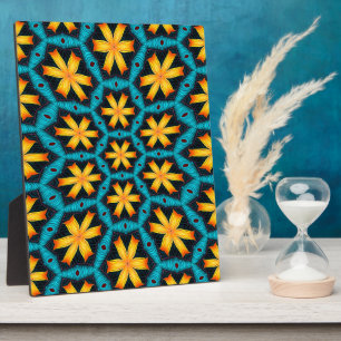 Cute Abstract Flowers Pattern Plaque