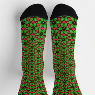 Cute Abstract Flowers Pattern Socks