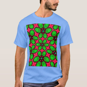 Cute Abstract Flowers Pattern T-Shirt
