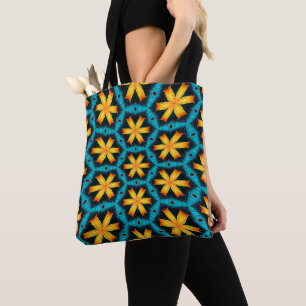 Cute Abstract Flowers Pattern Tote Bag
