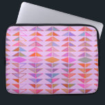 Cute Abstract Geometric Shapes in Lavender Purple Laptop Sleeve<br><div class="desc">A fun geometric painting of colourful abstract triangle shapes on a cute lavender background.</div>