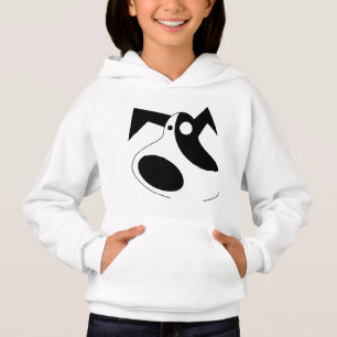 Cute Abstract Puppy Dog Girls' Hoodie - Artistic 