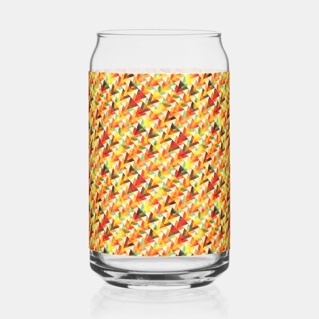 Cute abstract triangles pattern can glass (Front)