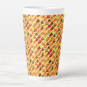 Cute abstract triangles pattern latte mug