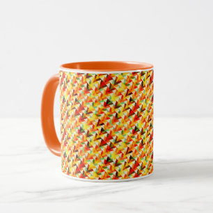 Cute abstract triangles pattern mug