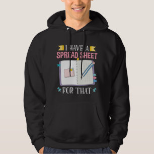 Cute Accounting Student CPA Fun Spreadsheet Hoodie