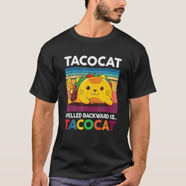 Cute Aco Kids Aco Cat Spelled Backward Acocat Boys T-Shirt (Front)