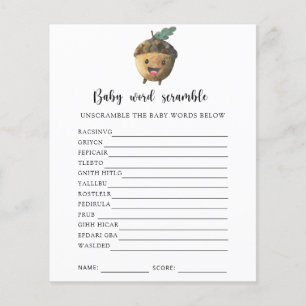Cute acorn - Baby Word Scramble Game