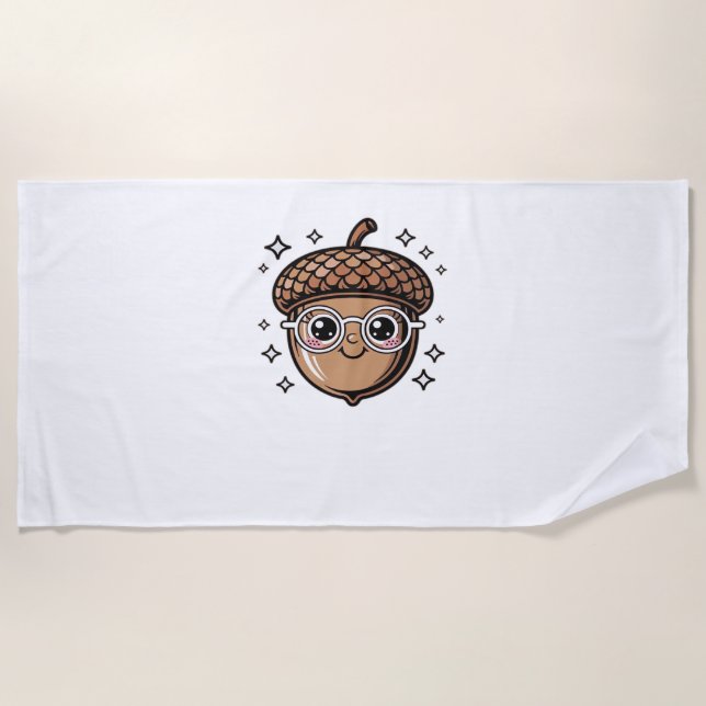 cute acorn Classic T-Shirt Beach Towel (Front)