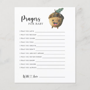 Cute acorn - Party game   prayers for baby