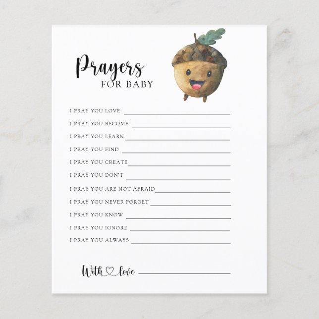 Cute acorn - Party game | prayers for baby (Front)