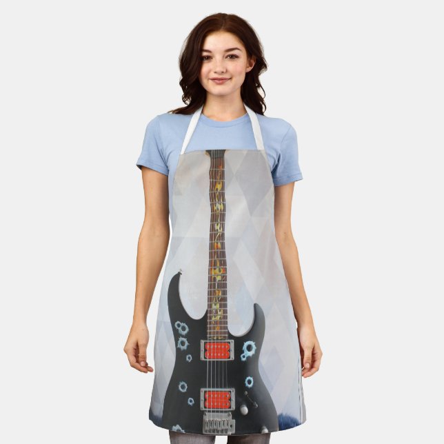 Cute Acoustic Guitar Apron (Worn)