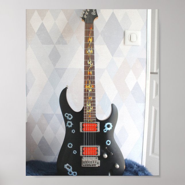 Cute Acoustic Guitar Poster (Front)