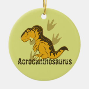 Cute Acrocanthosaurus Ceramic Tree Decoration