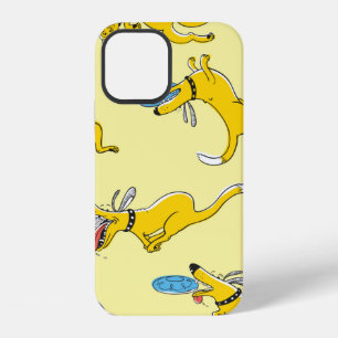 Cute activity dogs vintage seamless pattern. Doodl iPhone 12 Case