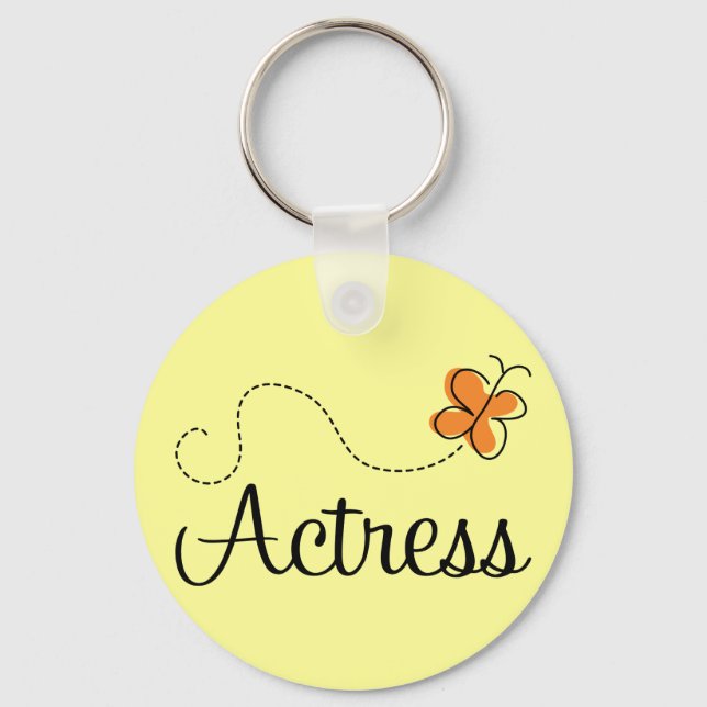 Cute Actress Butterfly Logo Gift Key Ring (Front)