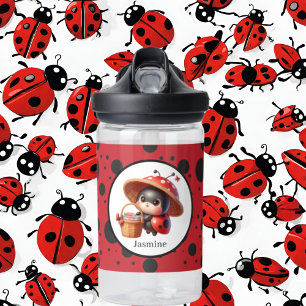 Cute add name ladybug lovers  water bottle