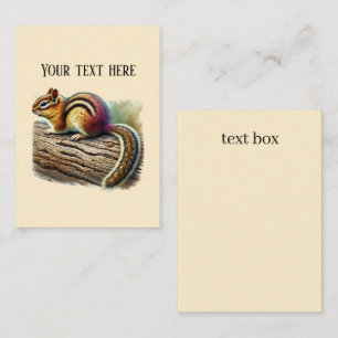 Cute add text chipmunk  card
