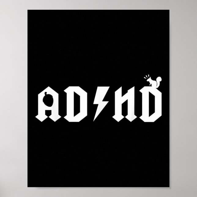 Cute Adhd Tee Mental Health Awareness  Poster (Front)