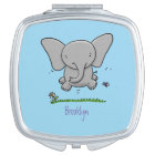 Cute adorable baby elephant cartoon illustration