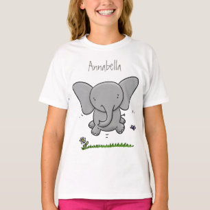 Cute adorable baby elephant cartoon illustration T-Shirt